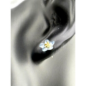 Michael Michaud Forget Me Not  Single Flower Post Earrings